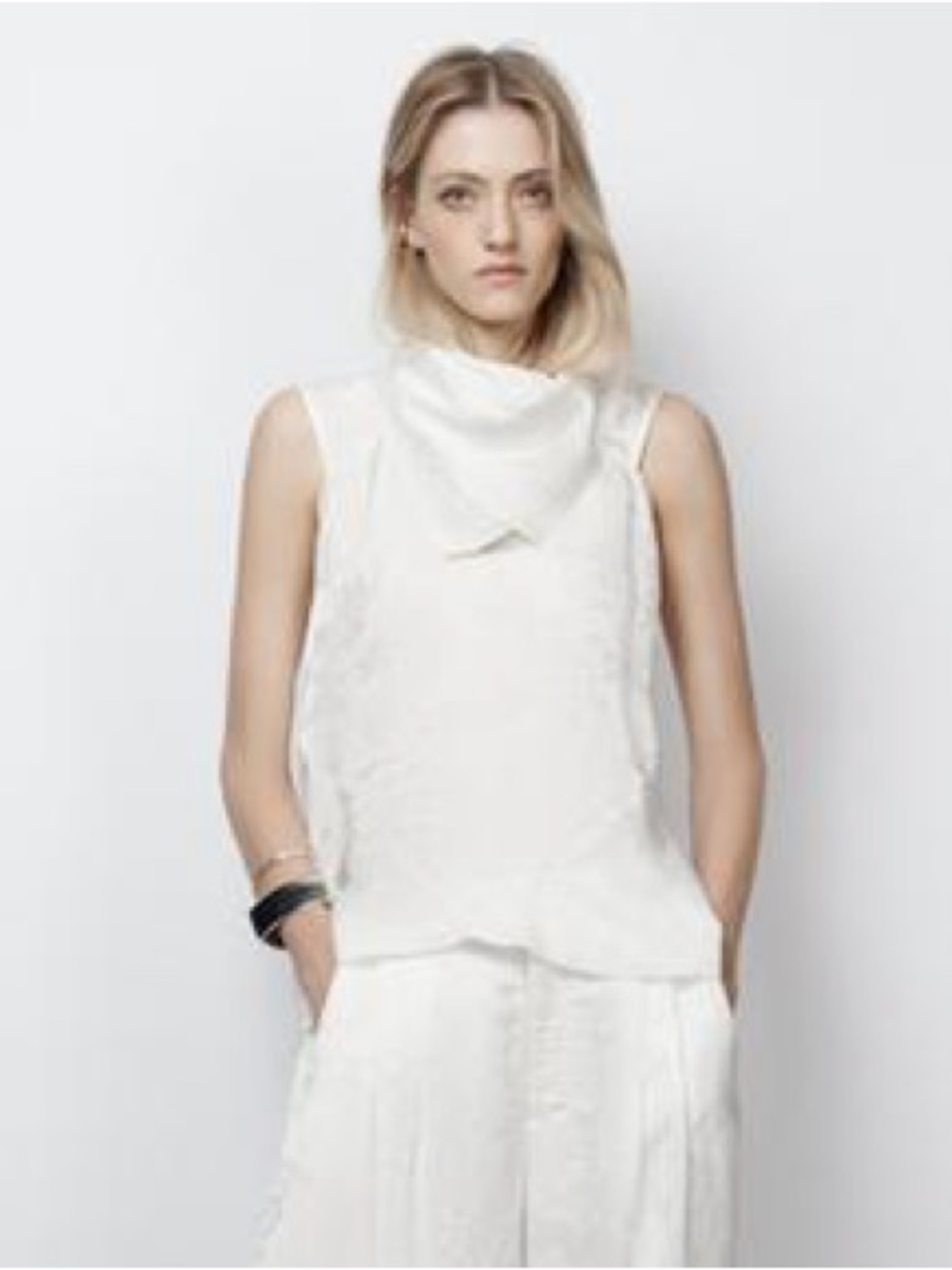 NWT Zara Woman Bloggers Fav ZW COLLECTION LIMITED EDITION JACQUARD TOP Size L